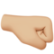 Right-Facing Fist - Medium Light emoji on Apple